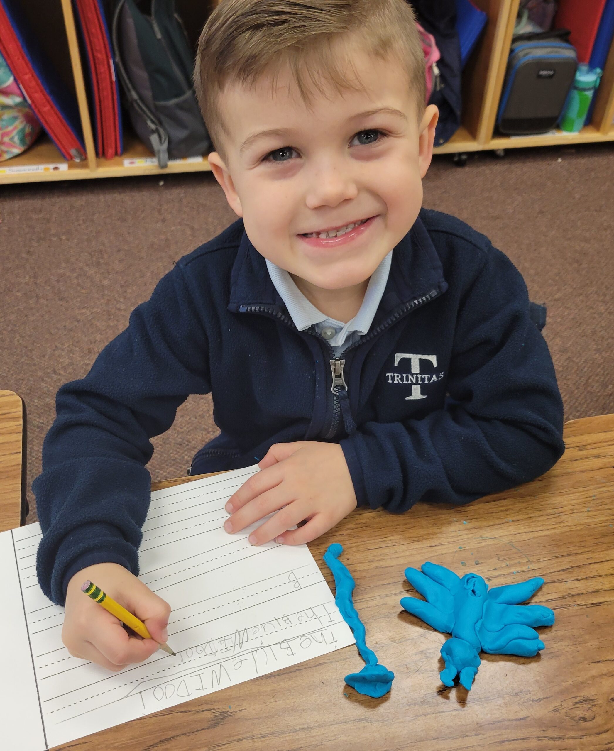 Kindergarten student at Trinitas Christian School.